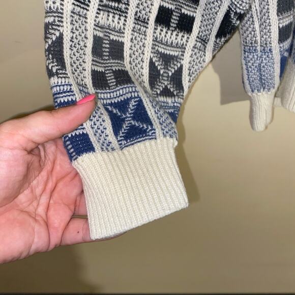 VNTG BOTANY crewneck grandpa sweater size M - Picture 6 of 6